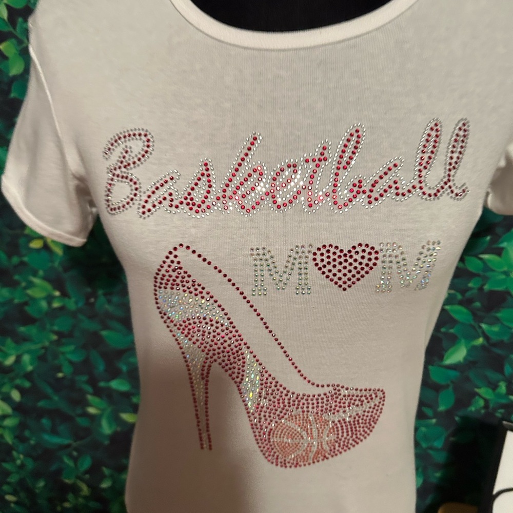 Basketball Mom Rhinestone T-Shirt - Picture 3 of 4